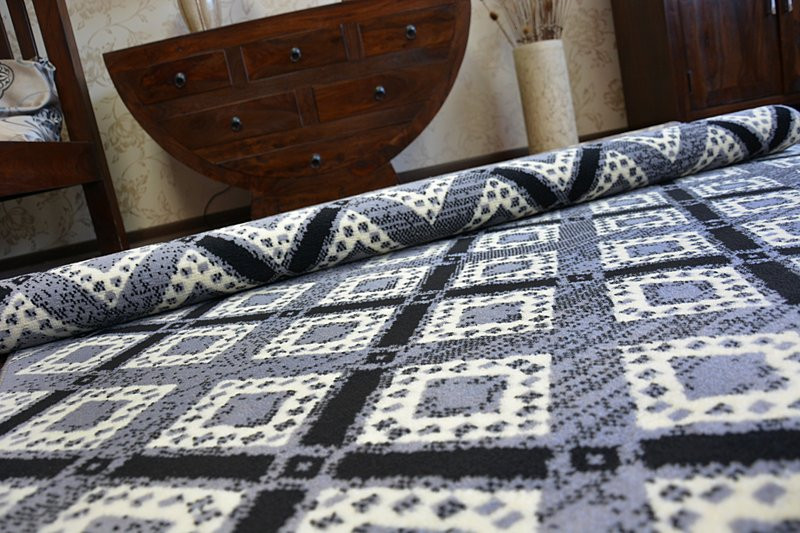 Koberec BCF BASE DIAMONDS 3869 ČTVERCE šedý/černý
