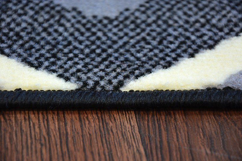 Koberec BCF BASE ZIGZAG 3812 ZYGZAK černý/šedý