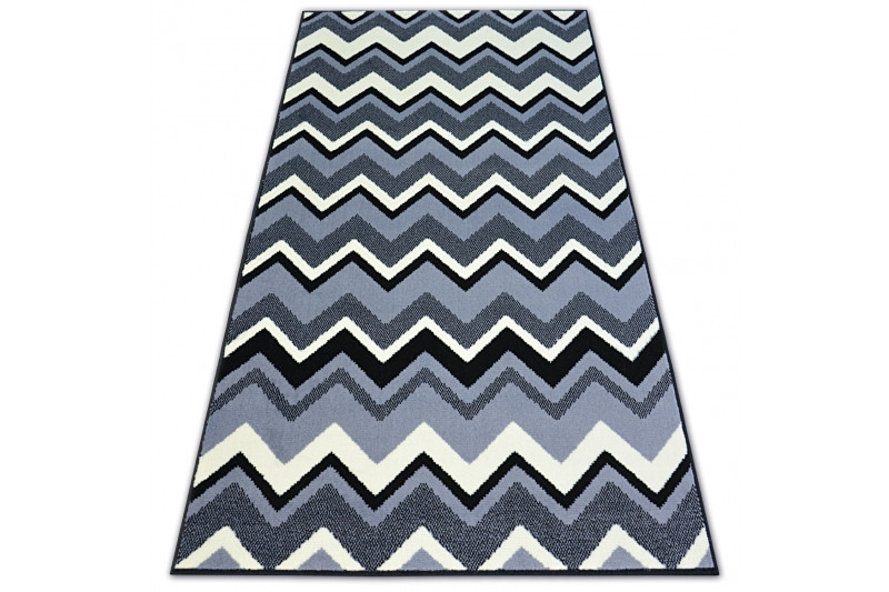 Koberec BCF BASE ZIGZAG 3812 ZYGZAK černý/šedý
