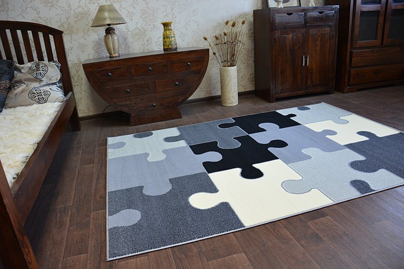 Koberec BCF FLASH PUZZLE 3973 šedý