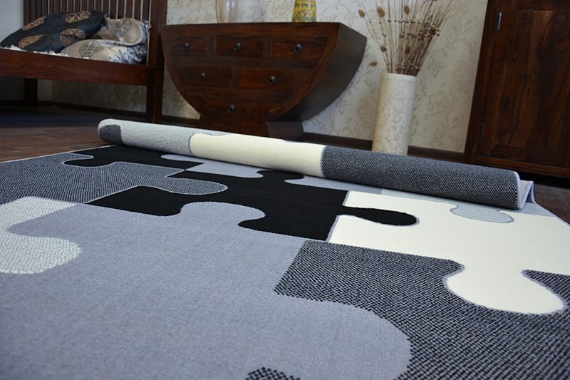 Koberec BCF FLASH PUZZLE 3973 šedý