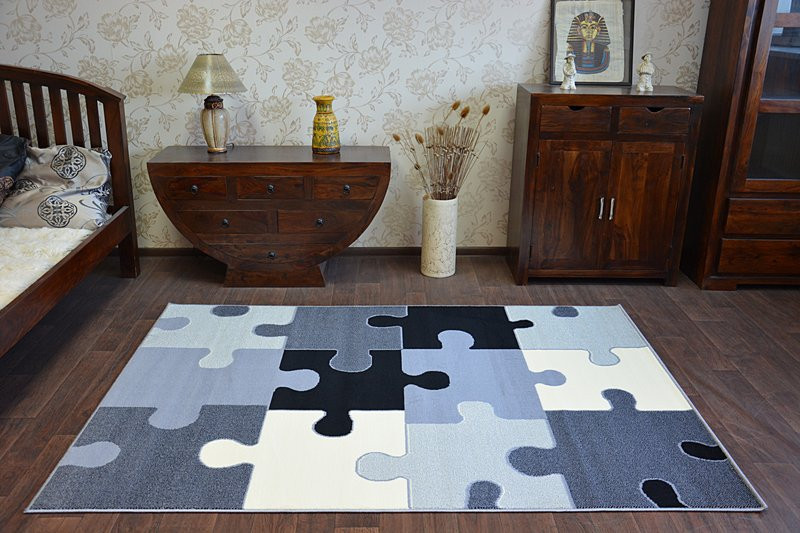 Koberec BCF FLASH PUZZLE 3973 šedý