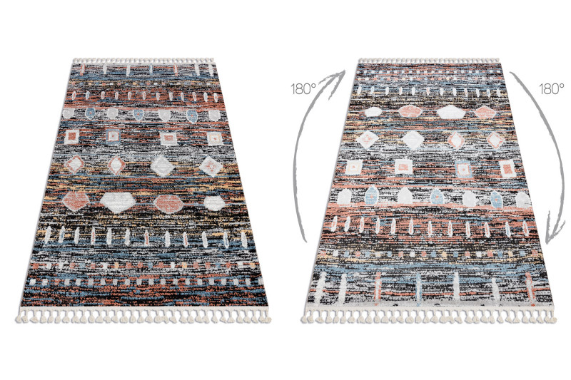 Koberec BELLE BR36A černý / růžový Fredzle