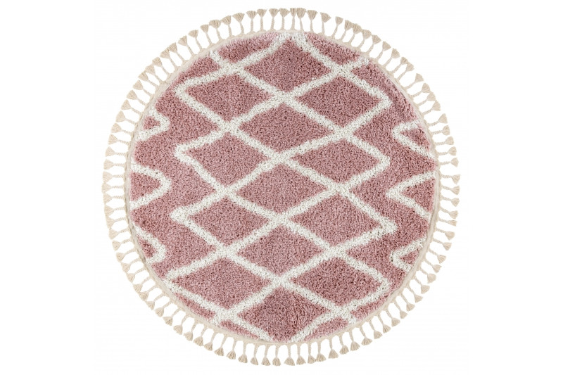 Koberec BERBER BENI kruh růžový Fredzle berber marokánský