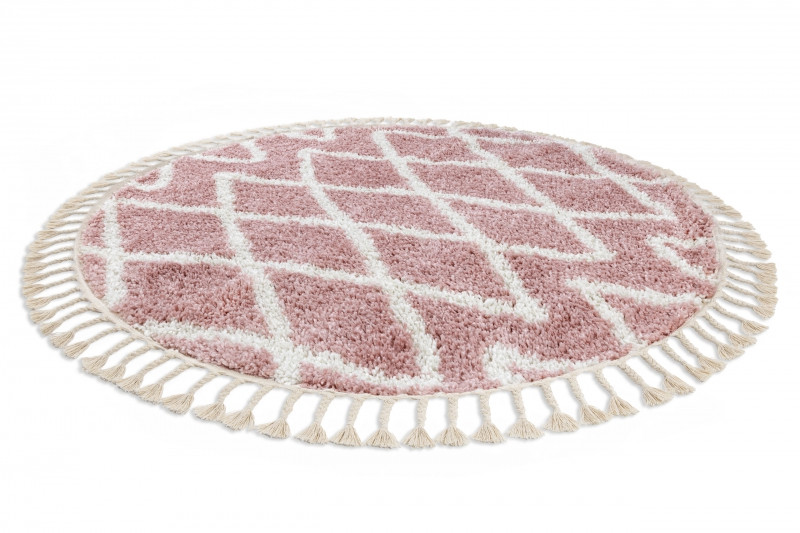 Koberec BERBER BENI kruh růžový Fredzle berber marokánský