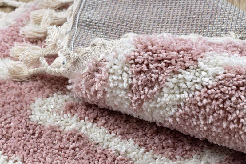 Koberec BERBER BENI kruh růžový Fredzle berber marokánský