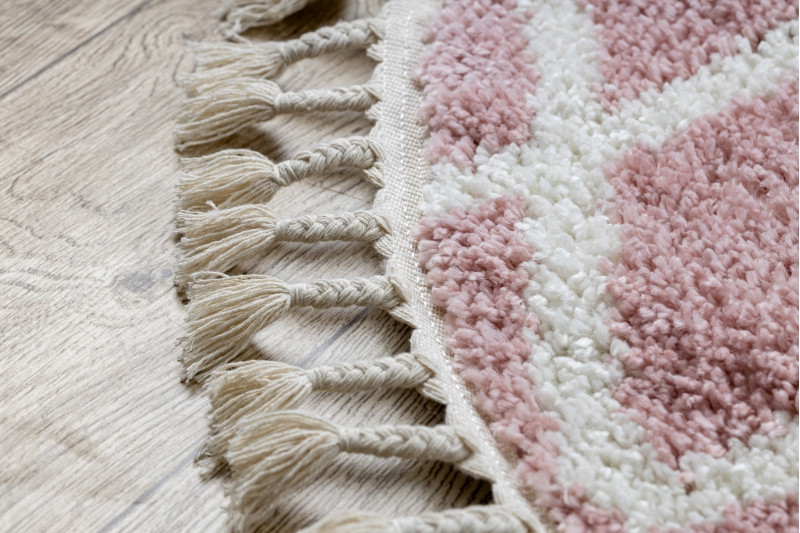 Koberec BERBER BENI kruh růžový Fredzle berber marokánský