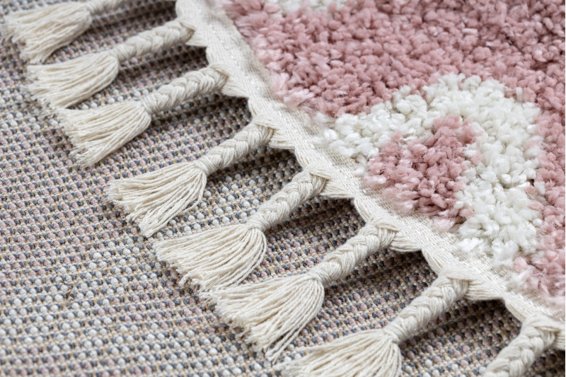 Koberec BERBER BENI kruh růžový Fredzle berber marokánský