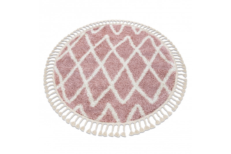 Koberec BERBER BENI kruh růžový Fredzle berber marokánský