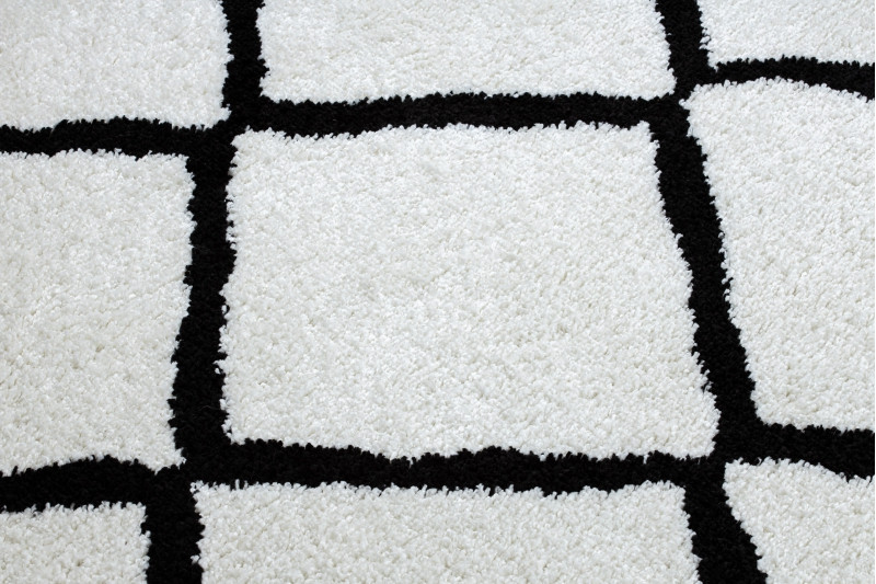 Koberec BERBER CROSS bílý Fredzle berber marokánský
