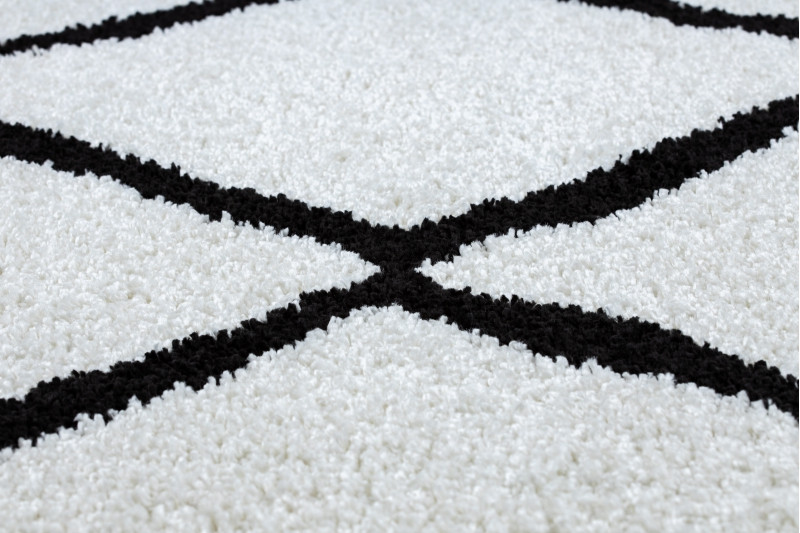 Koberec BERBER CROSS bílý Fredzle berber marokánský