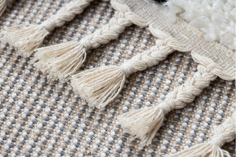 Koberec BERBER CROSS bílý Fredzle berber marokánský