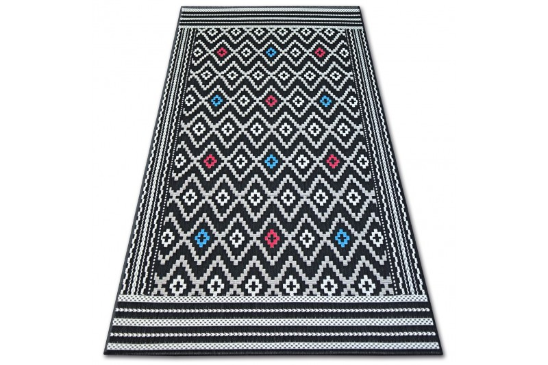 Koberec COLOR 19315/239 SISAL Romby černý