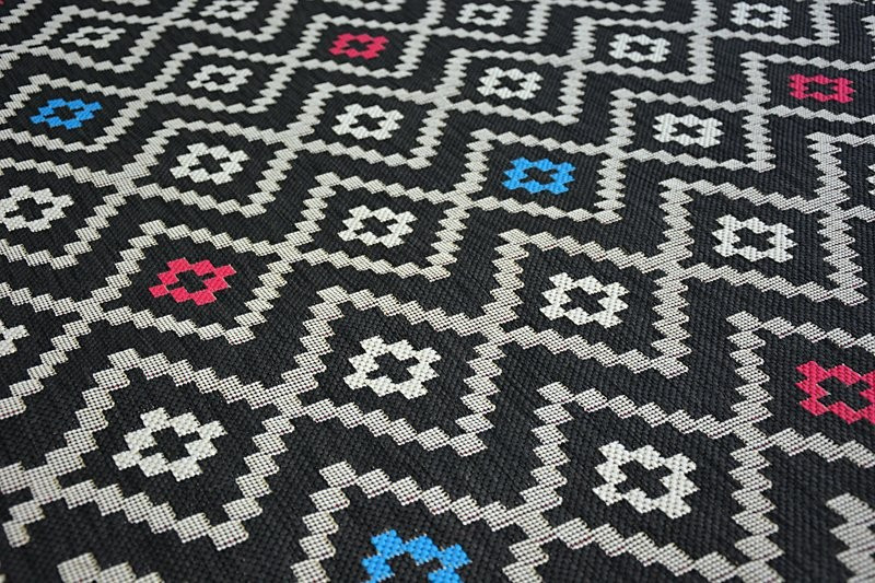 Koberec COLOR 19315/239 SISAL Romby černý