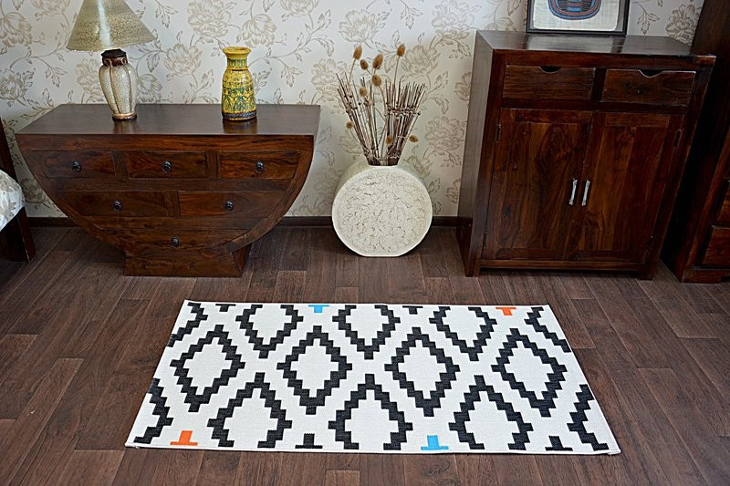 Koberec COLOR 19318/836 SISAL Romby bílý