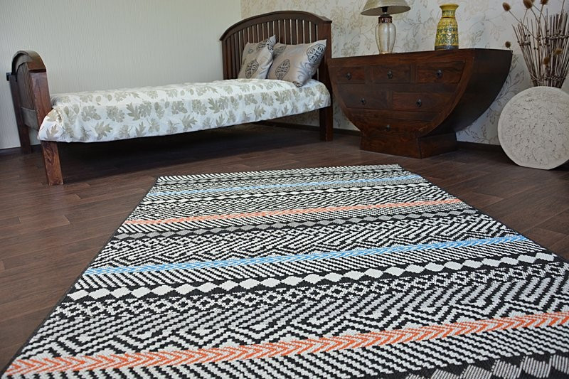 Koberec COLOR 19322/839 SISAL Pásy černý