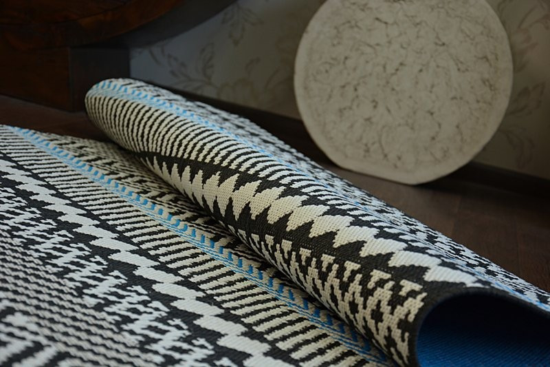 Koberec COLOR 19322/839 SISAL Pásy černý