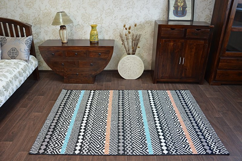 Koberec COLOR 19322/839 SISAL Pásy černý