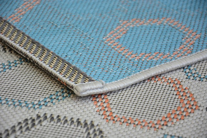 Koberec COLOR 19438/806 Hexagon tyrkys//růžový/krémový