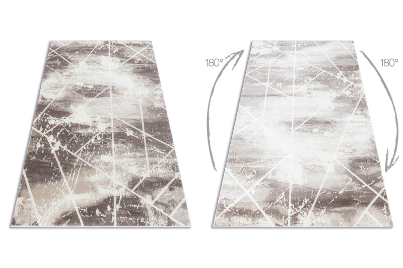 Koberec CORE 1818 Geometrický - sloní kost / bílý