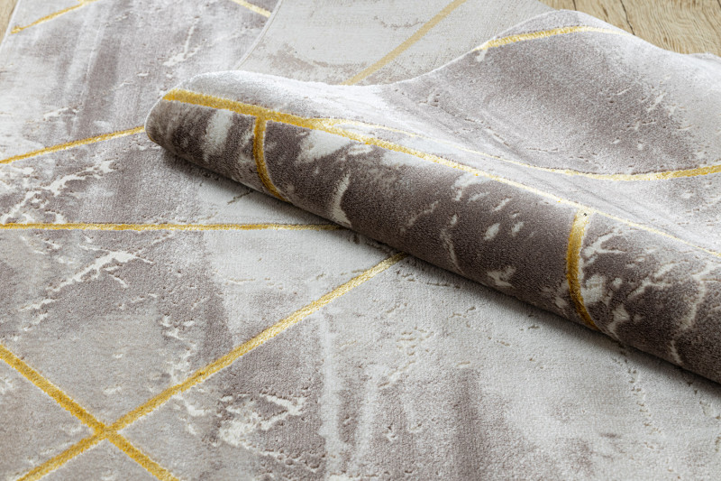 Koberec CORE 1818 Geometrický - sloní kost / zlatý