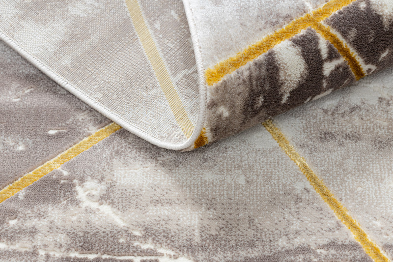 Koberec CORE 1818 Geometrický - sloní kost / zlatý