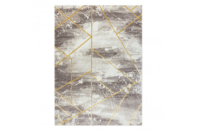Koberec CORE 1818 Geometrický - sloní kost / zlatý