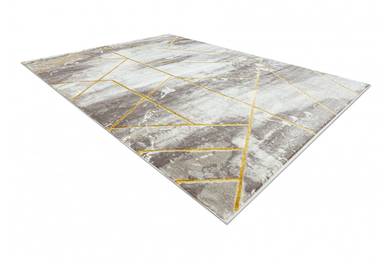 Koberec CORE 1818 Geometrický - sloní kost / zlatý