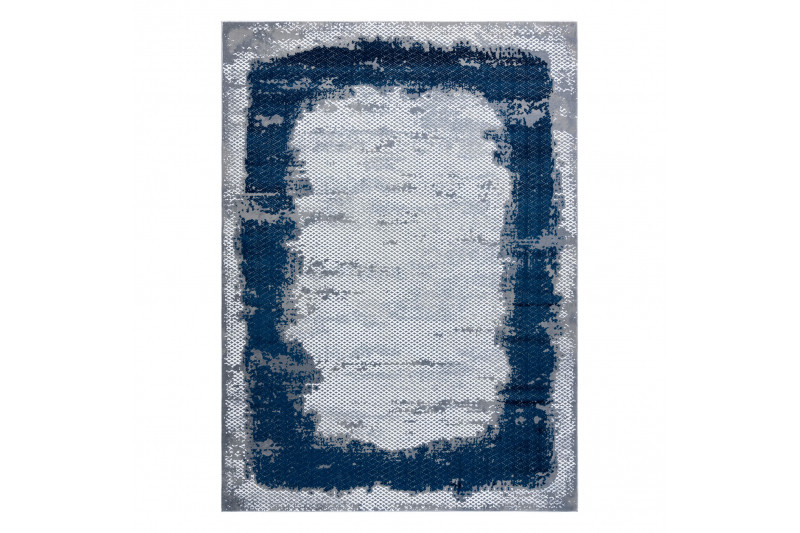 Koberec CORE A004 Ramka - modrý / šedý