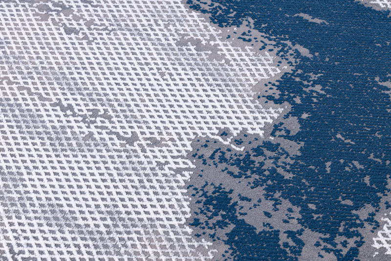 Koberec CORE A004 Ramka - modrý / šedý