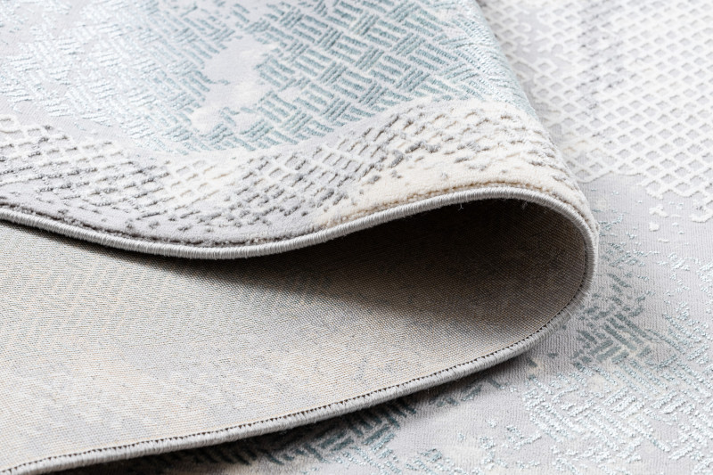 Koberec CORE A004 Ramka - sloní kost / šedý / modrý