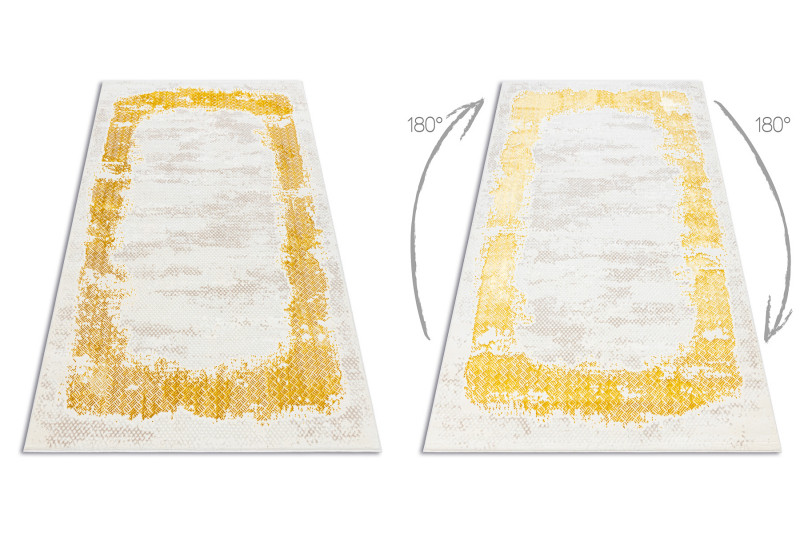 Koberec CORE A004 Ramka - sloní kost / zlatý