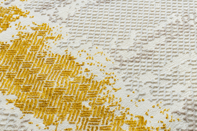 Koberec CORE A004 Ramka - sloní kost / zlatý