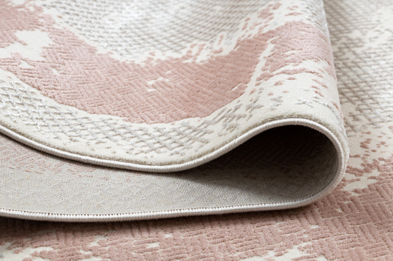 Koberec CORE A004 Ramko - světlý béžový / růžový