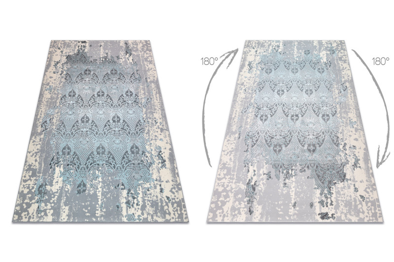 Koberec CORE W3824 Ornament Vintage - světlomodrý / krém / šedý