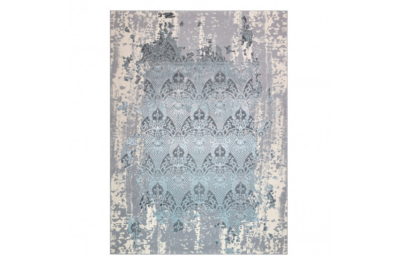 Koberec CORE W3824 Ornament Vintage - světlomodrý / krém / šedý