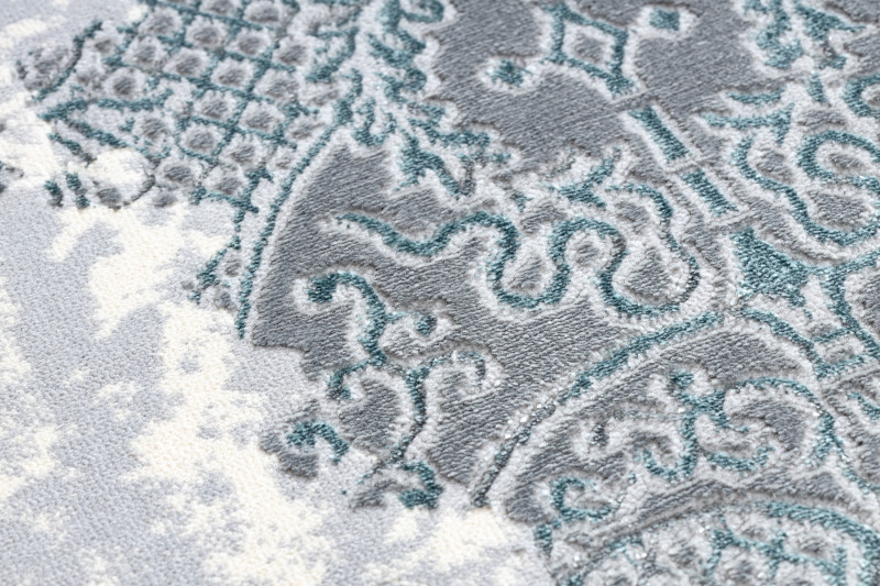 Koberec CORE W3824 Ornament Vintage - světlomodrý / krém / šedý