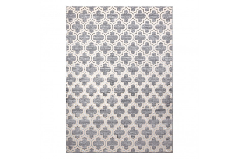 Koberec CORE W6764 Koniczyna marokánska Trellis - šedý / krém