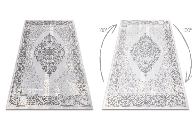 Koberec CORE W7161 Rozeta Vintage - šedý