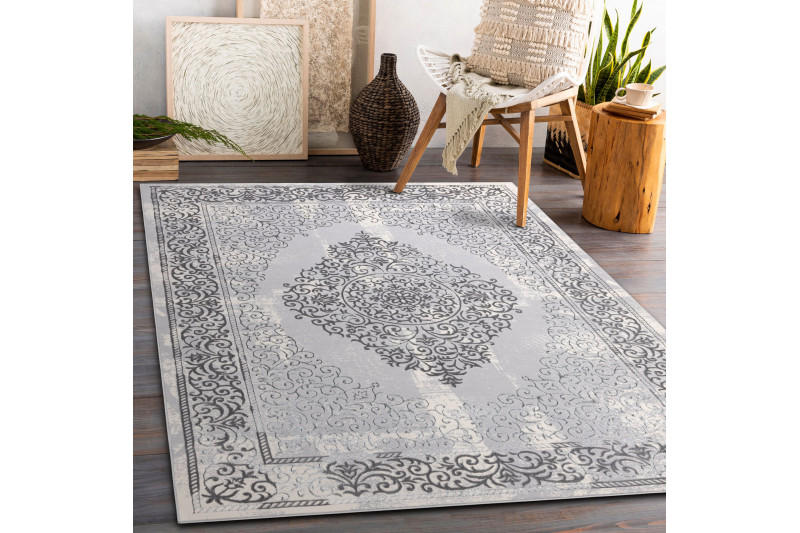 Koberec CORE W7161 Rozeta Vintage - šedý