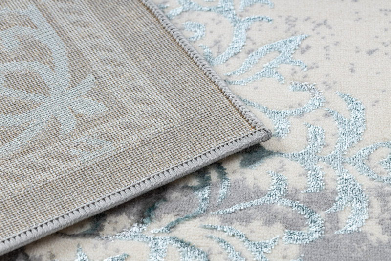 Koberec CORE W7161 Rozeta Vintage - světlomodrý / krém / šedý