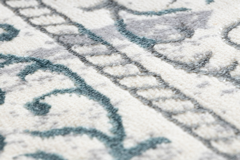 Koberec CORE W7161 Rozeta Vintage - světlomodrý / krém / šedý