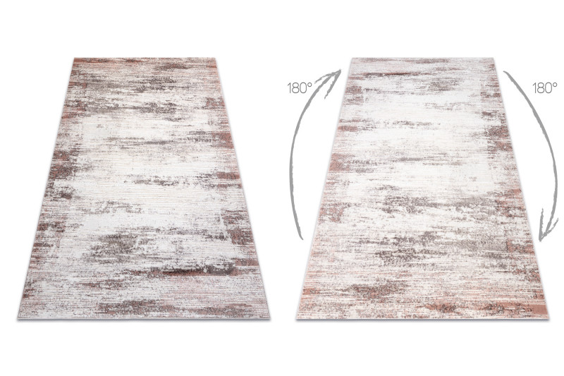 Koberec CORE W9775 Ramka - světlý béž / růžový