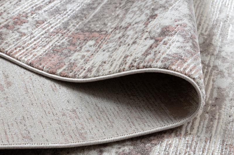 Koberec CORE W9775 Ramka - světlý béž / růžový