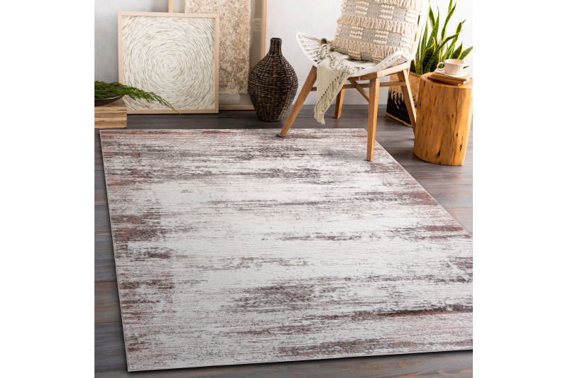 Koberec CORE W9775 Ramka - světlý béž / růžový