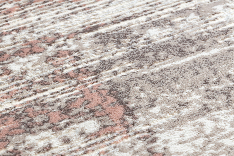 Koberec CORE W9775 Ramka - světlý béž / růžový