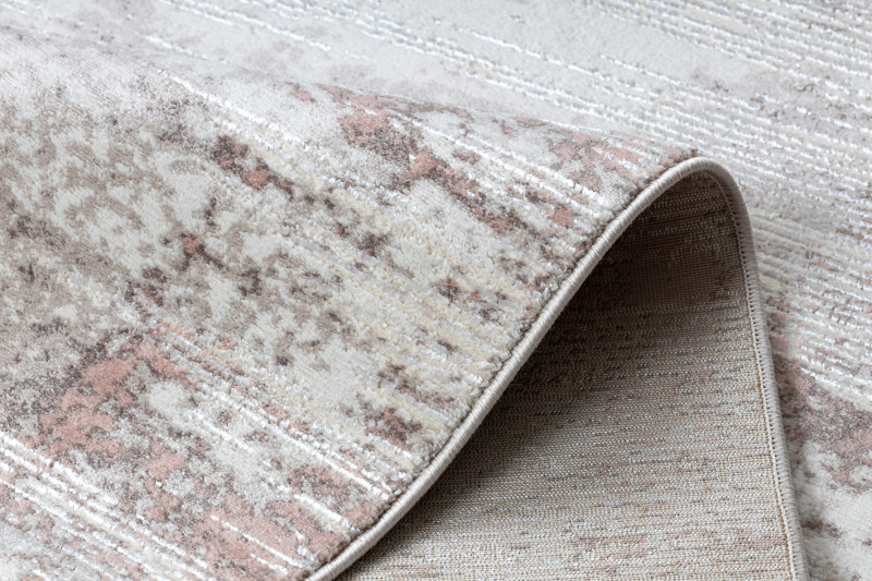 Koberec CORE W9775 Ramka - světlý béž / růžový