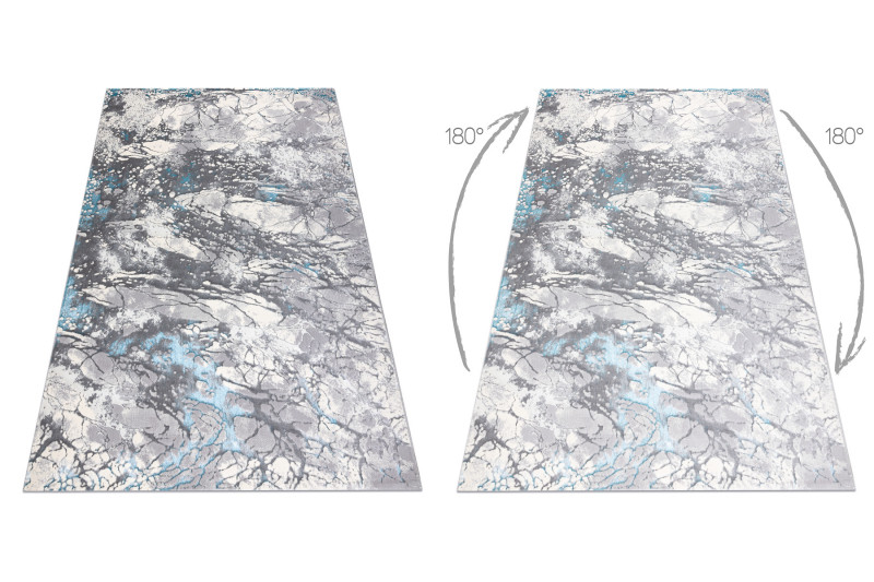 Koberec CORE W9789 Abstrakcia - šedý / modrý