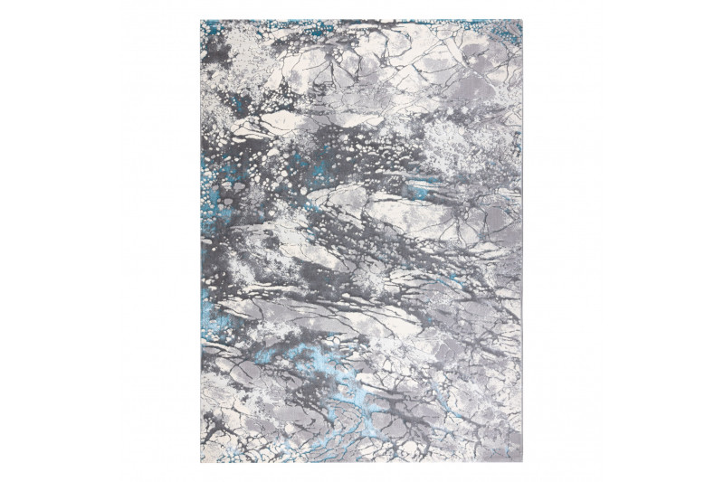 Koberec CORE W9789 Abstrakcia - šedý / modrý