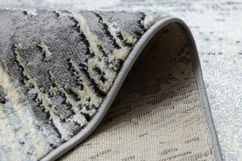 Koberec DE LUXE 2087 Jodelka Chevron vintage - zlatý / šedý